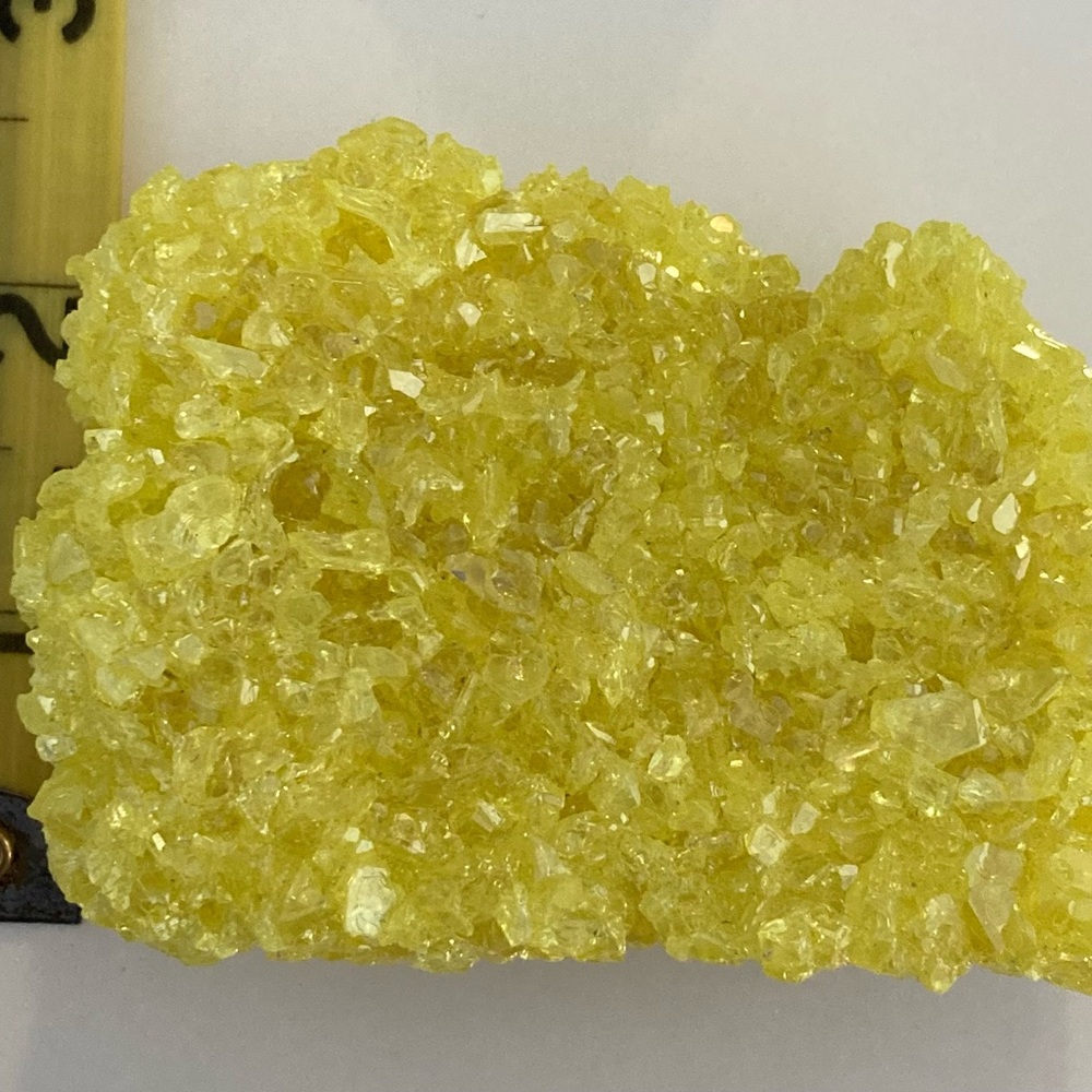 French Sulfur Specimen - Vibrant Yellow on Matrix - Picture 2 of 7
